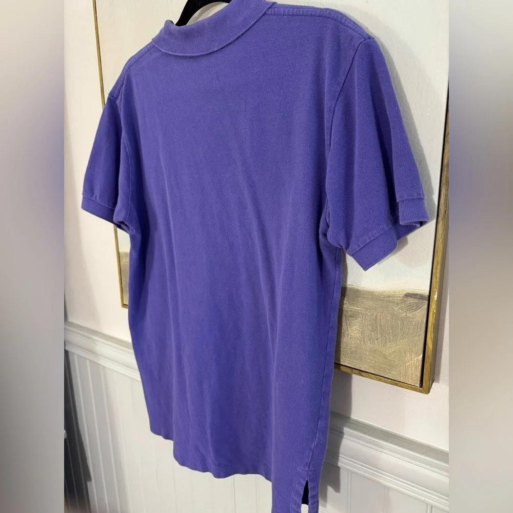 Ralph Lauren Purple Short Sleeve Polo Shirt Green Pony Sz M